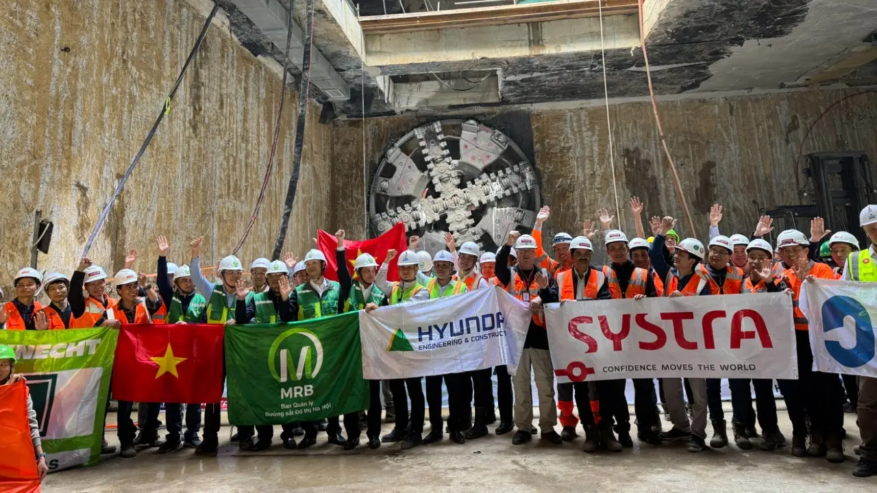 Metro Nhổn - ga Hà Nội hoàn thành khoan bốn nhà ga ngầm